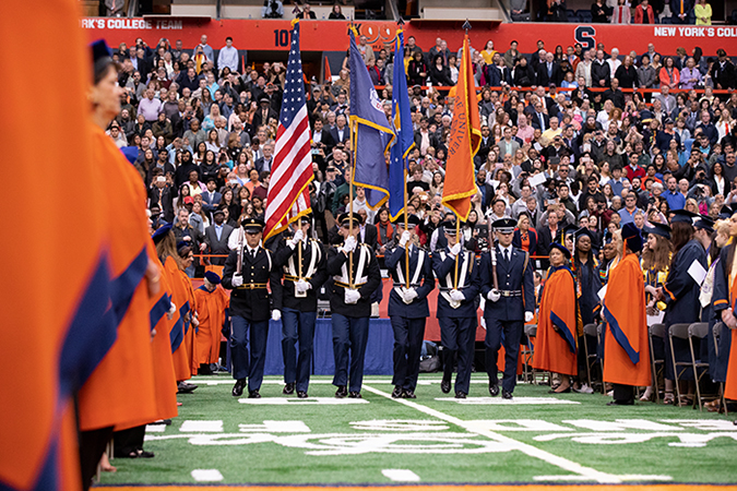 2019 Syracuse University Commencement, Flag Ceremony